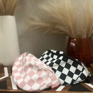 CHECKERED BELT BAG SET / CROSS BODY BAGS
